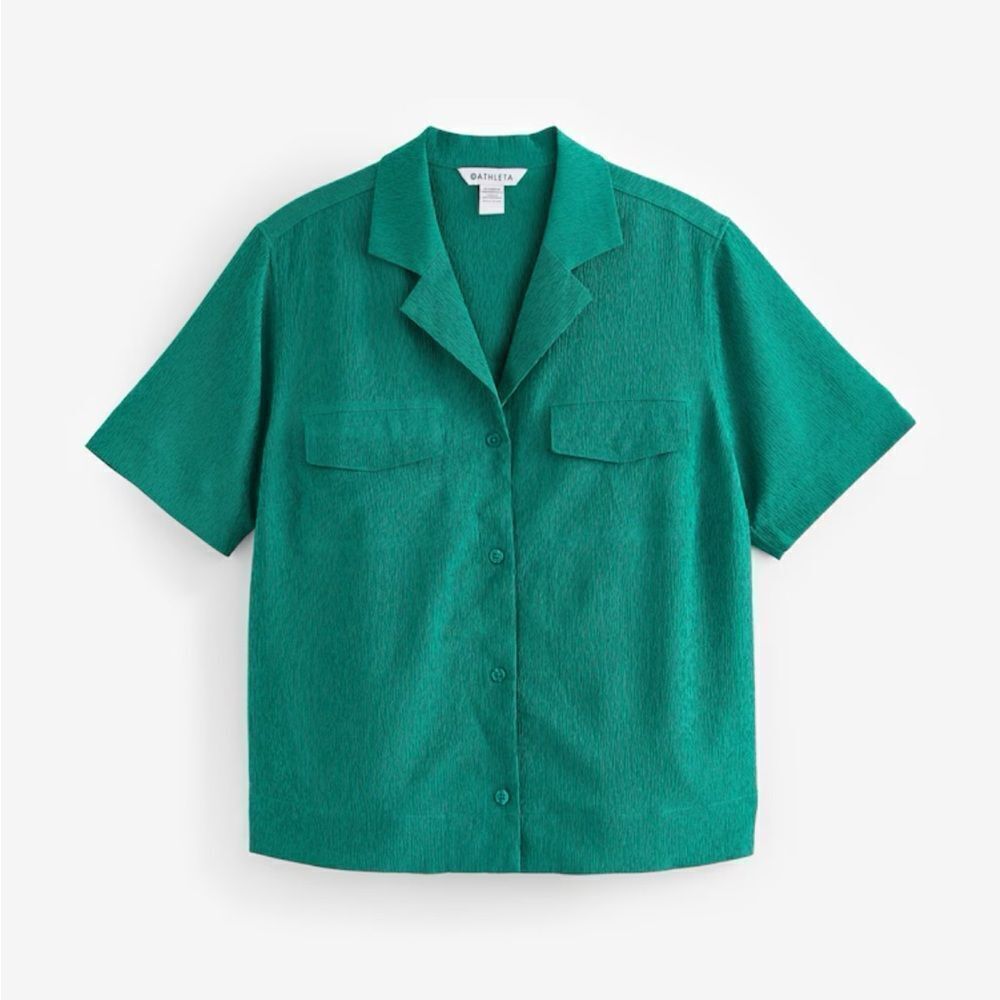 Athleta Echo Top NEW with tags Size Medium Textured Green